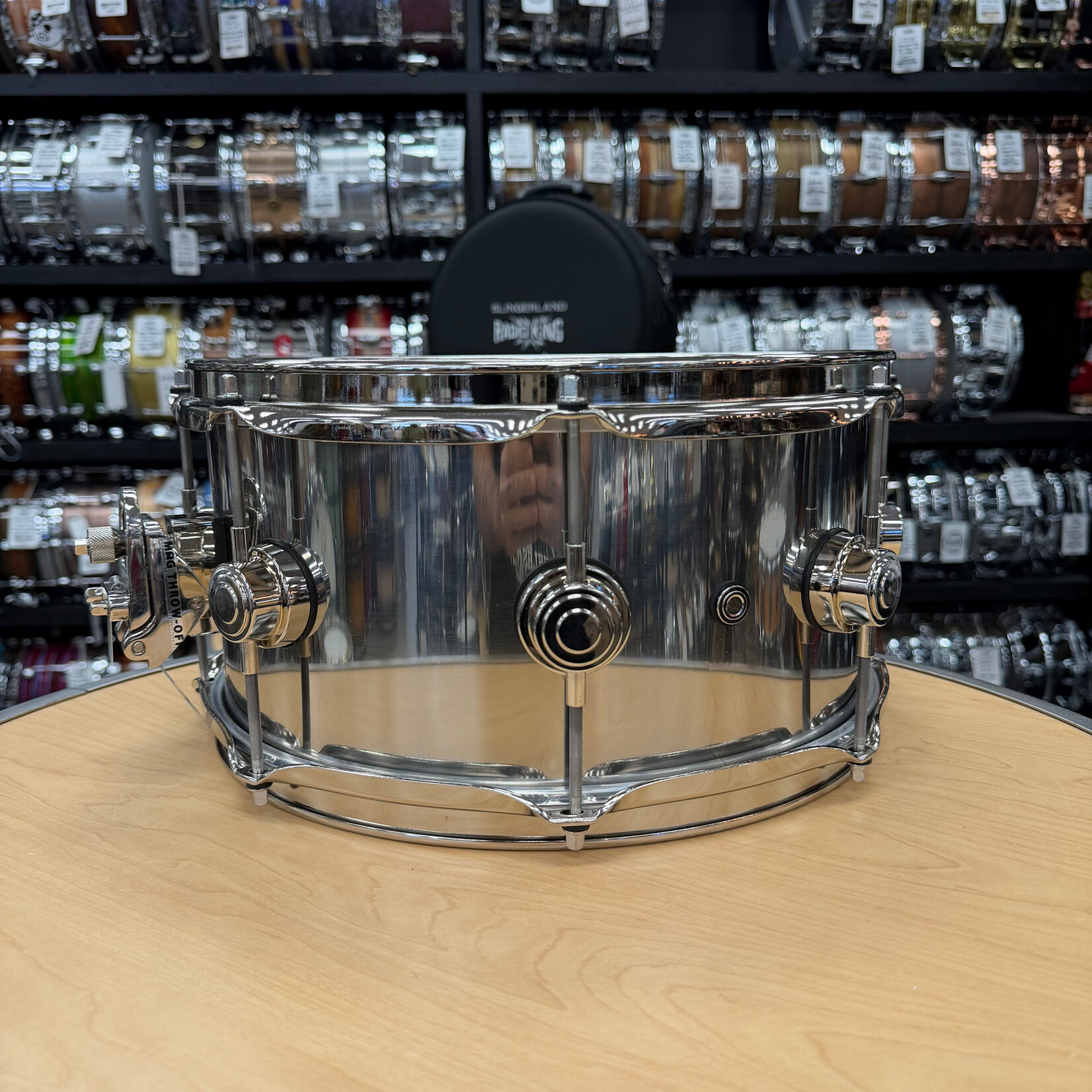 DW DW Collector's Series 6.5x13" Stainless Steel Snare with Nickel Hardware (New Old Stock)