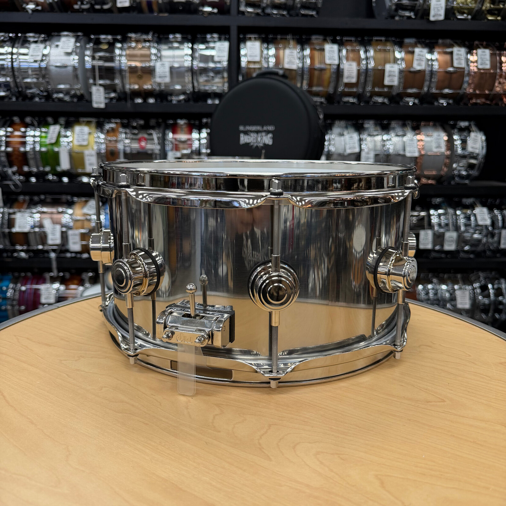 DW DW Collector's Series 6.5x13" Stainless Steel Snare with Nickel Hardware (New Old Stock)