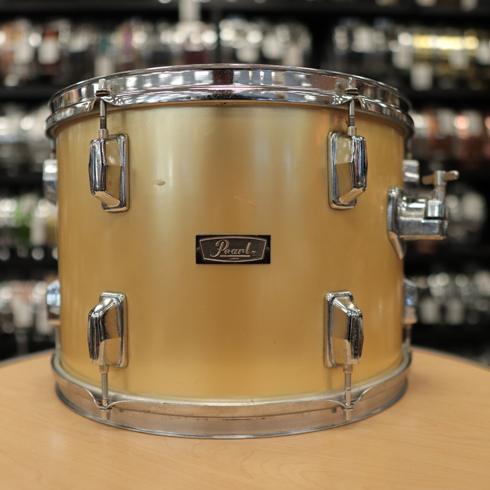 Pearl Pre-Owned Pearl 10x14" Wood-Fiberglass Tom (Gold Satin Wrap)