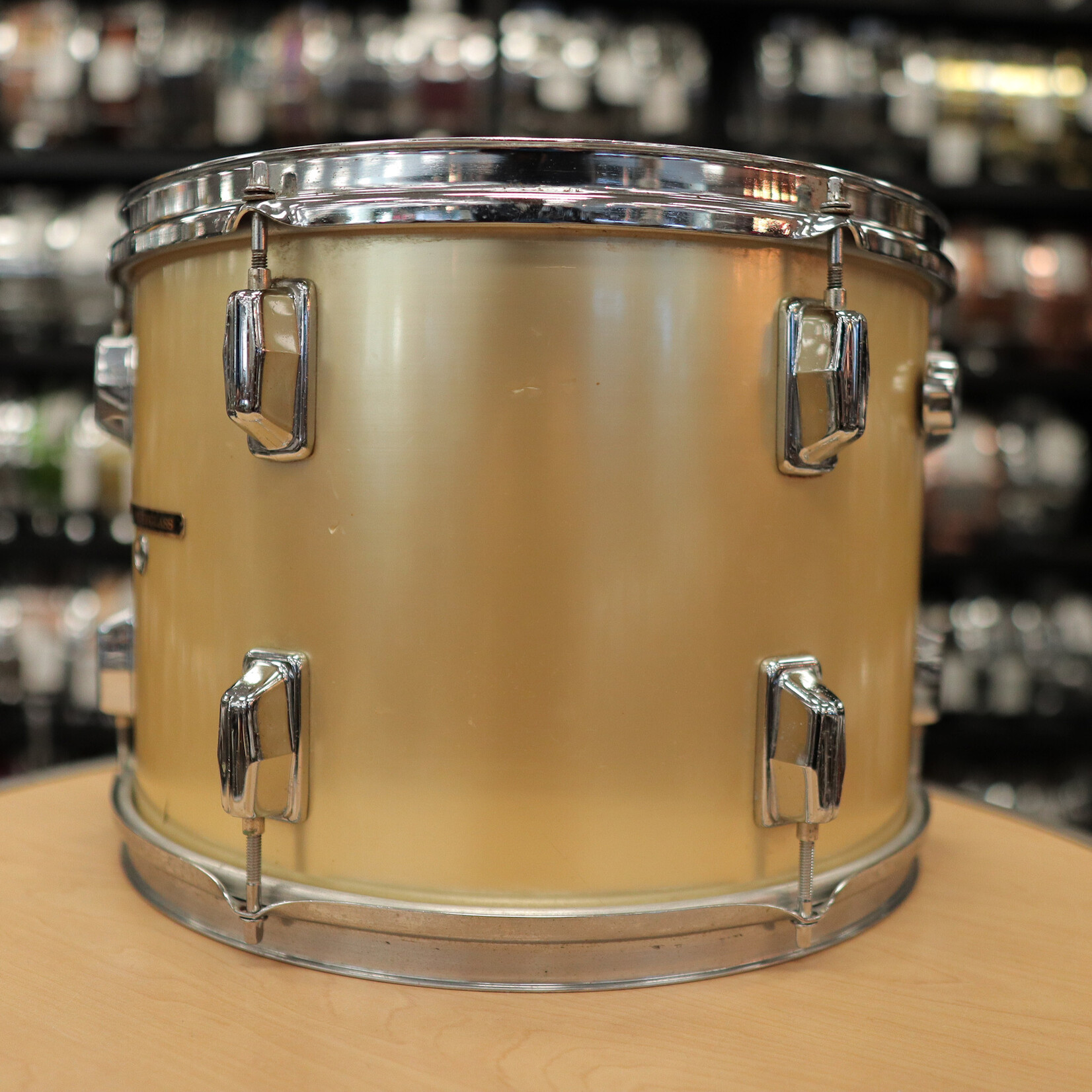 Pearl Pre-Owned Pearl 10x14" Wood-Fiberglass Tom (Gold Satin Wrap)