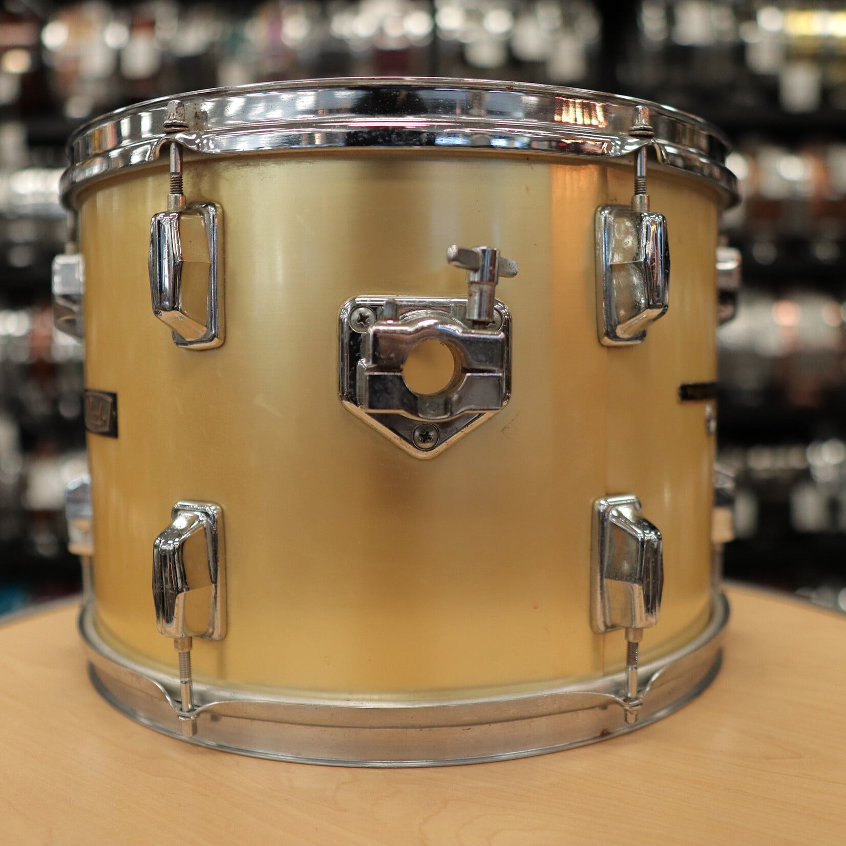 Pearl Pre-Owned Pearl 10x14" Wood-Fiberglass Tom (Gold Satin Wrap)