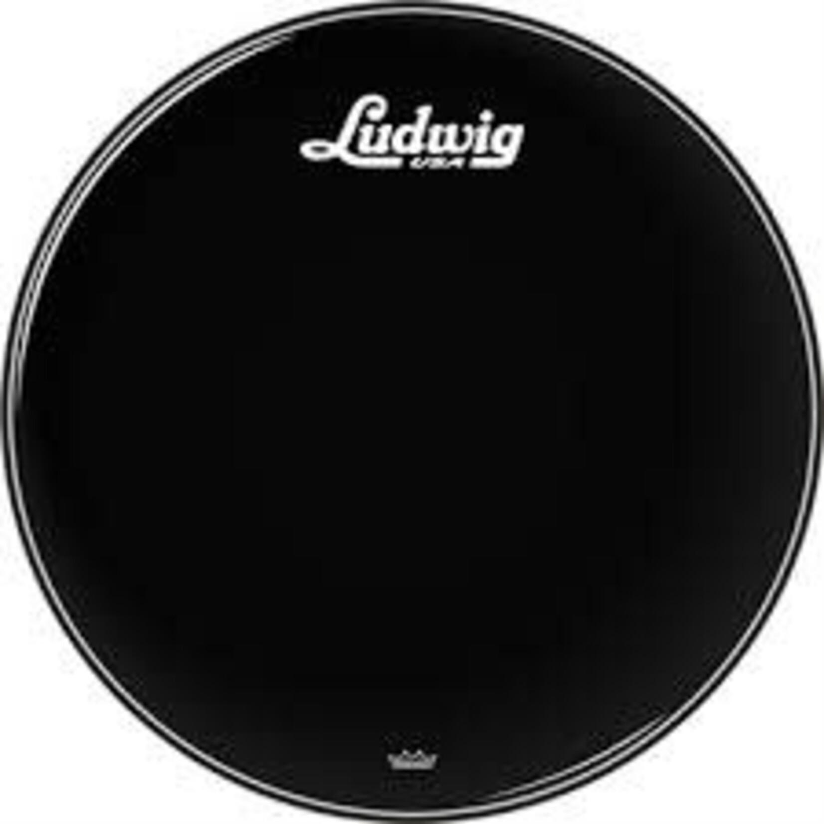 Ludwig/Remo Ludwig 24" Remo Powerstroke 3 Black Drumhead With Script Logo LW1024P3ESV