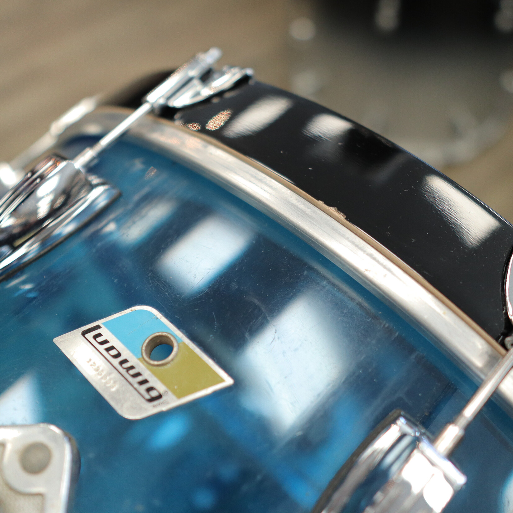 Ludwig Vintage 70s Ludwig 14x22" Vistalite Acrylic Bass Drum (Blue)