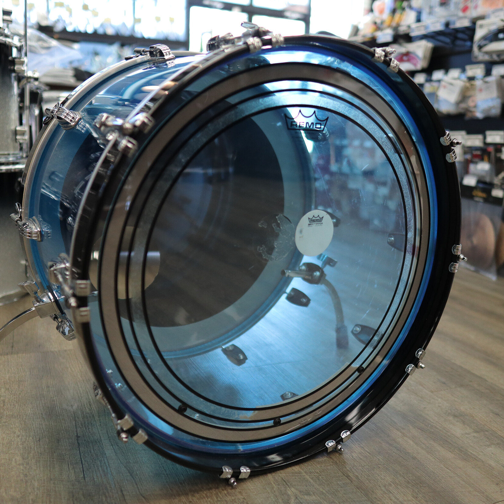 Ludwig Vintage 70s Ludwig 14x22" Vistalite Acrylic Bass Drum (Blue)