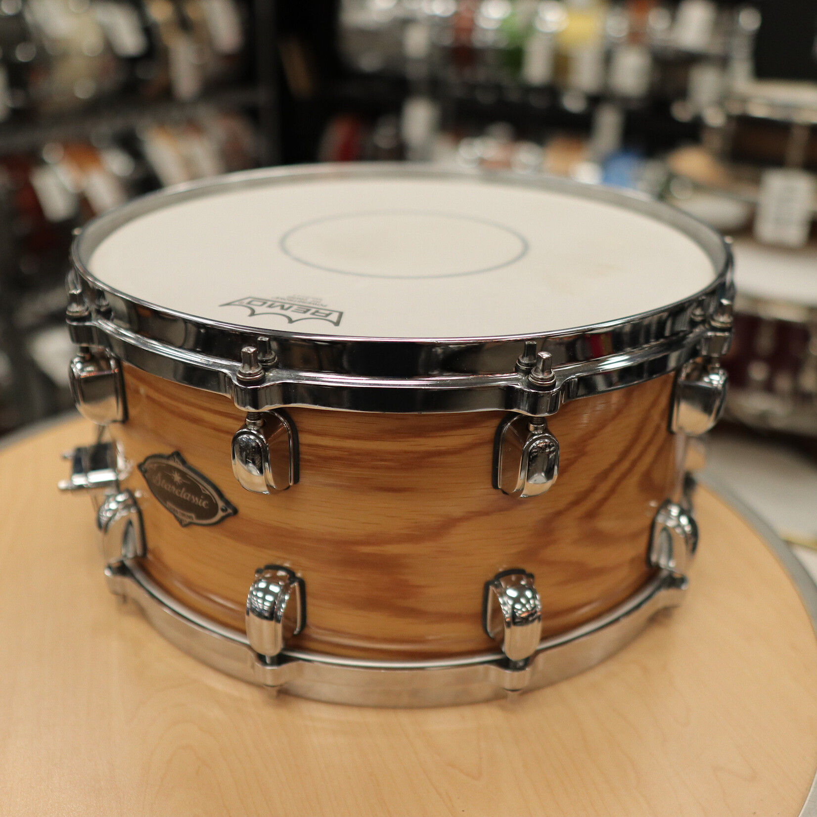 Tama Pre-Owned Tama Starclassic Birch/Bubinga 7x14 Snare Drum (Natural White Oak)