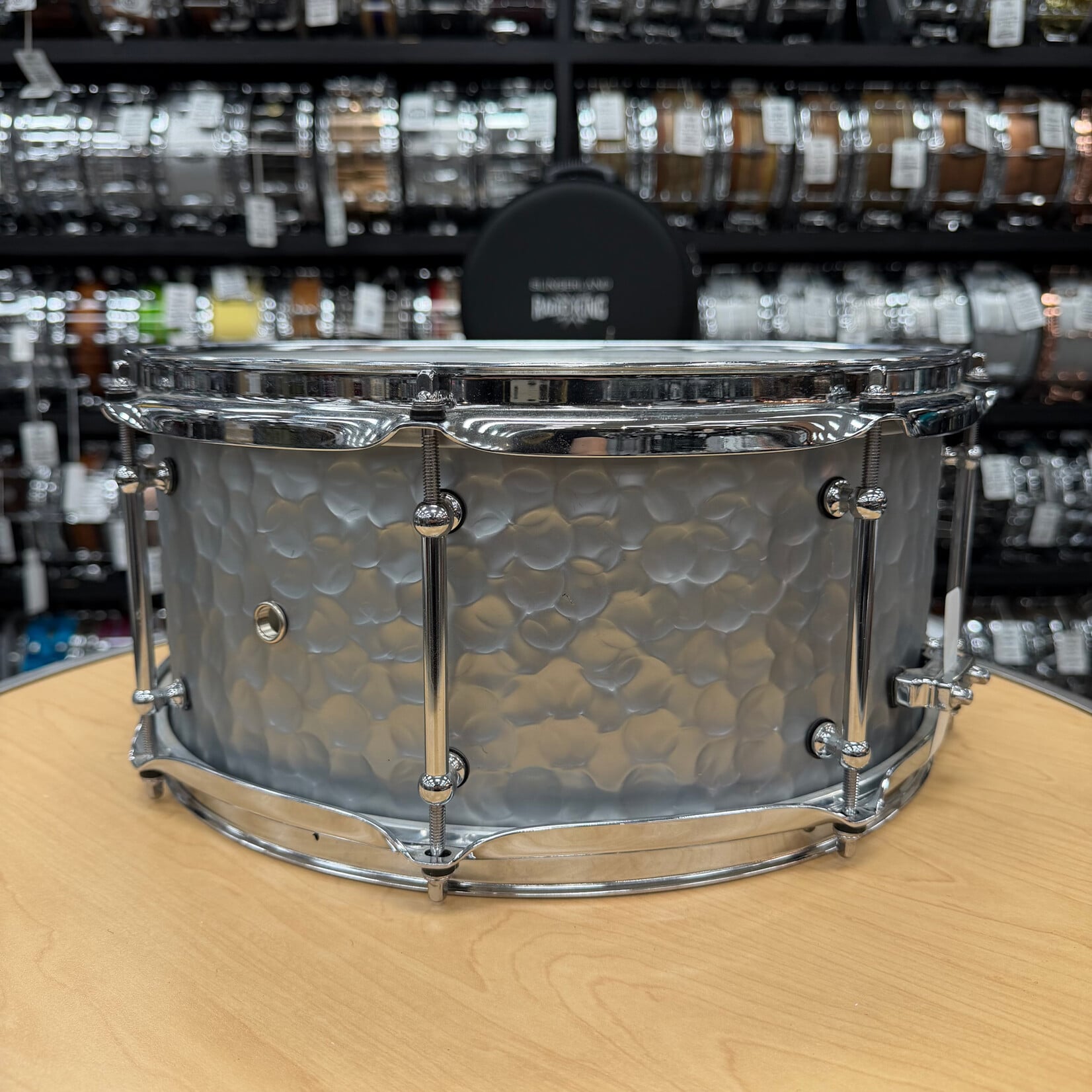 Pork Pie Pre-Owned Pork Pie 6.5x14" "El Diablo" Hammered Steel Snare Drum