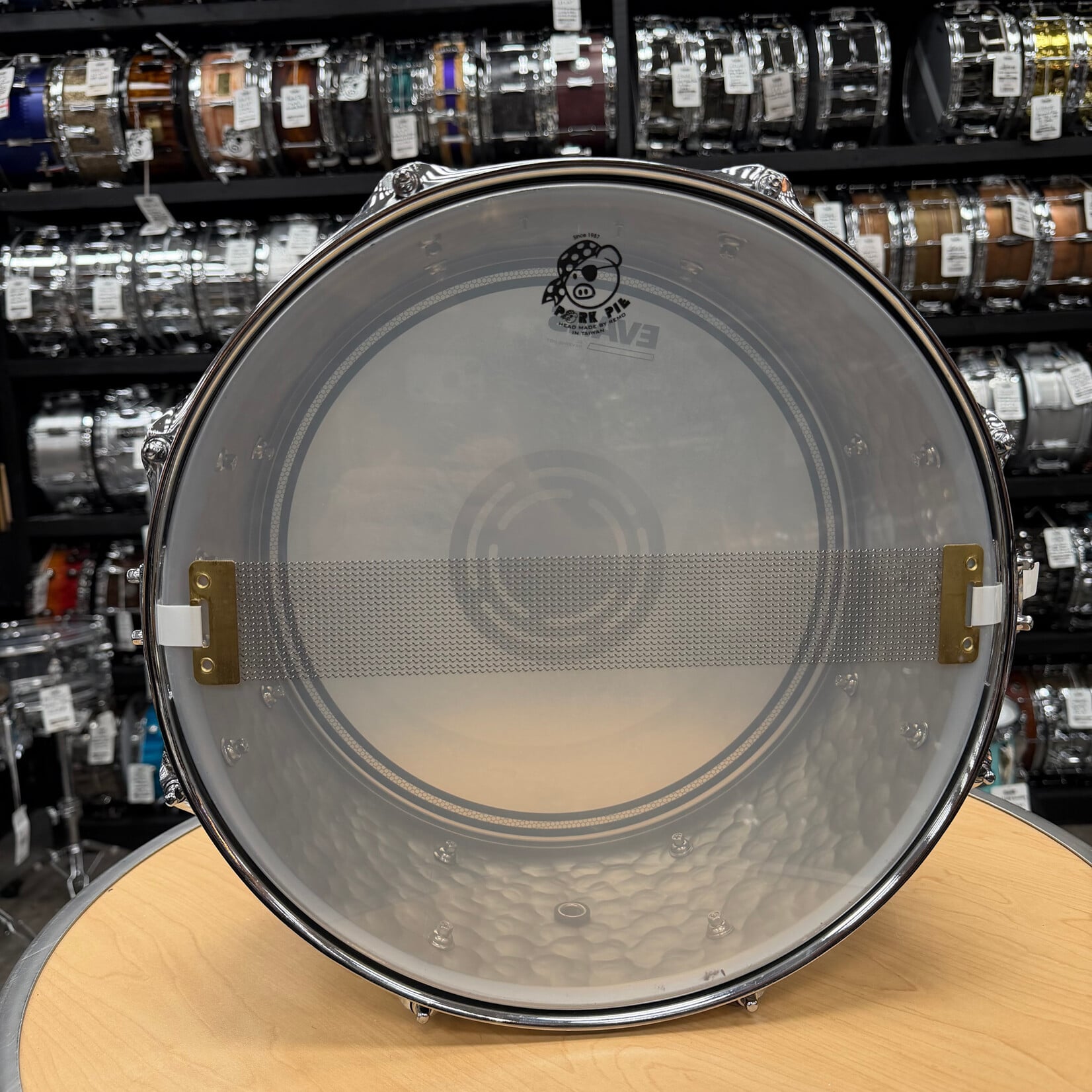 Pork Pie Pre-Owned Pork Pie 6.5x14" "El Diablo" Hammered Steel Snare Drum