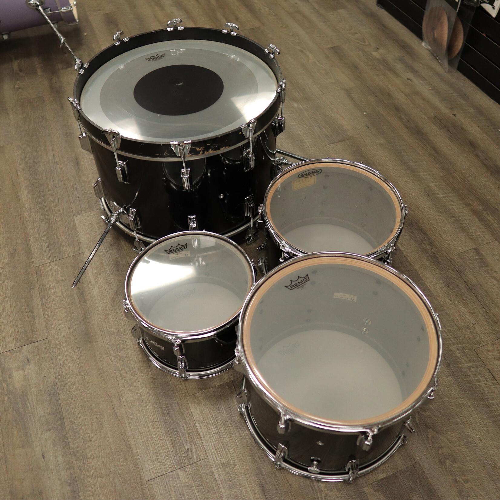 Rogers Vintage  Rogers 4-Piece Shell Pack 12/14/16/22 (Black)
