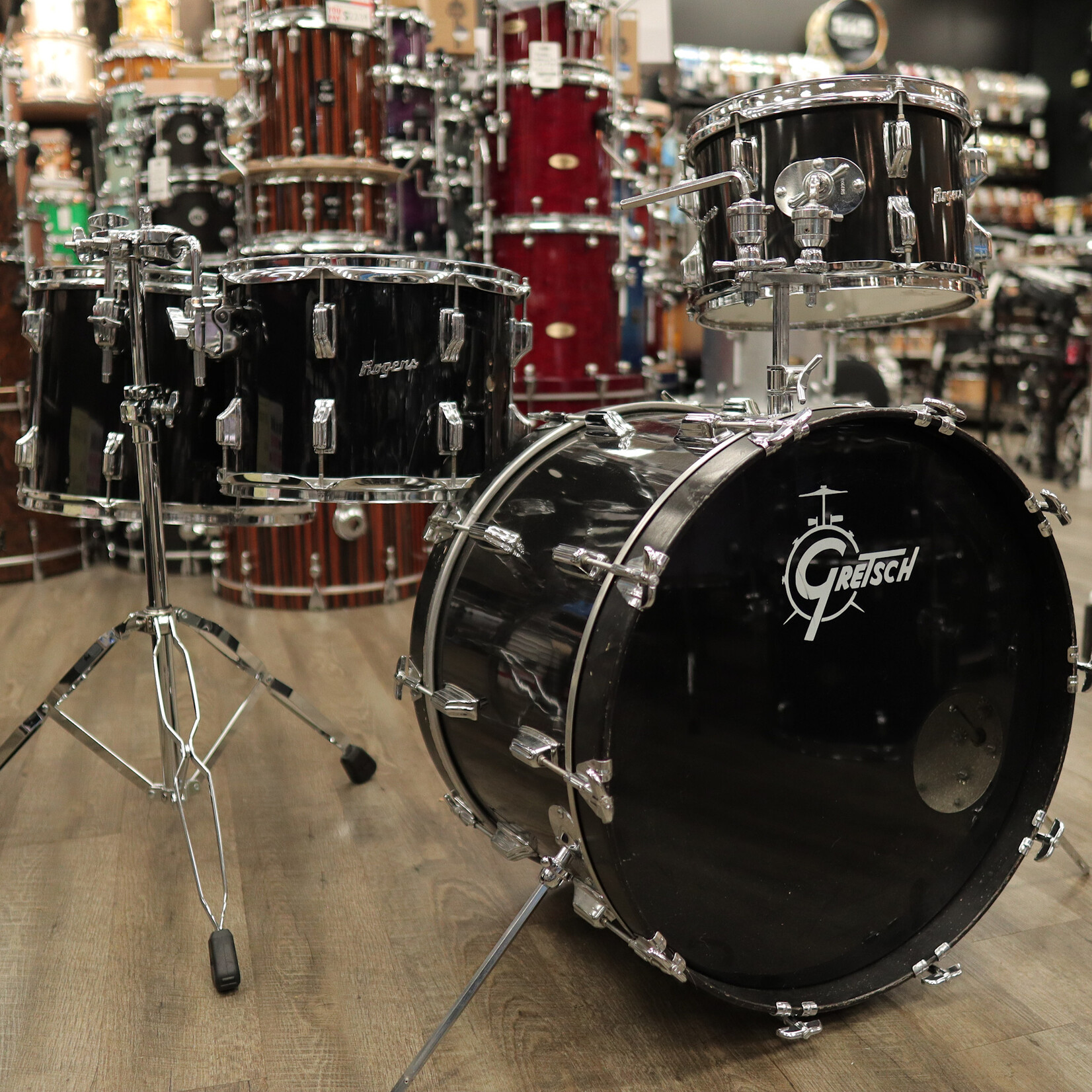 Rogers Vintage  Rogers 4-Piece Shell Pack 12/14/16/22 (Black)