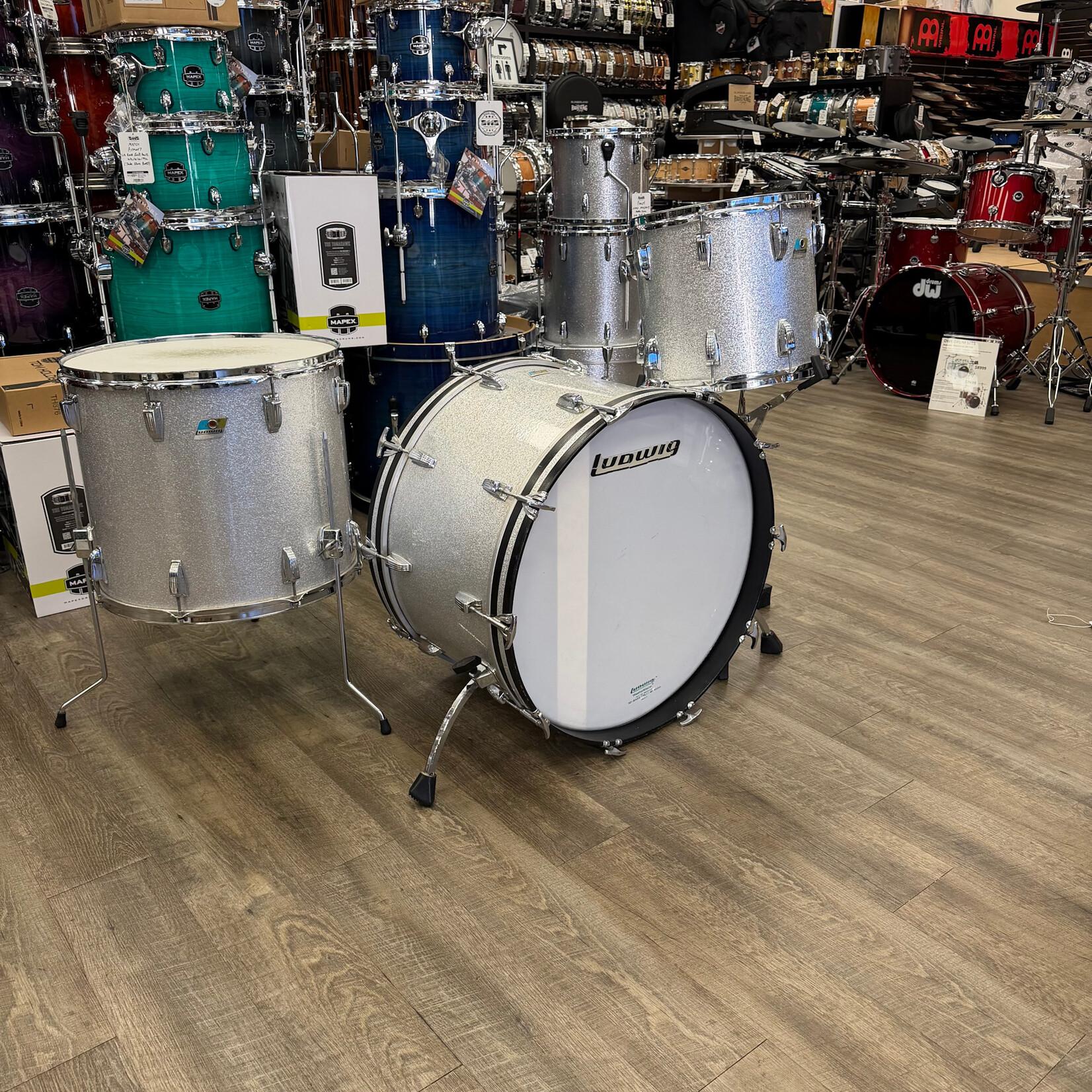 Ludwig 70s Ludwig Shell Pack 13/18/24 (Silver Sparkle)