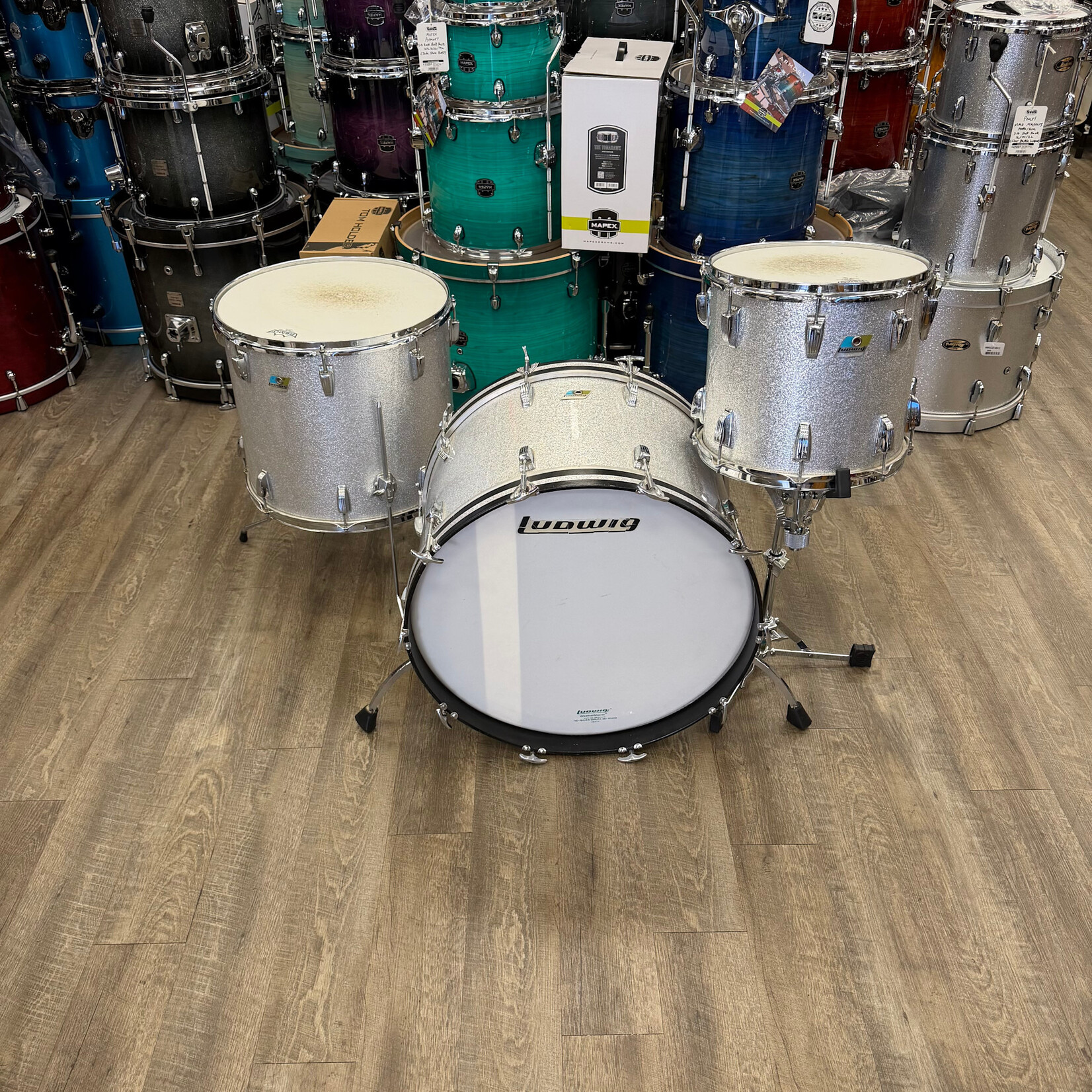 Ludwig 70s Ludwig Shell Pack 13/18/24 (Silver Sparkle)