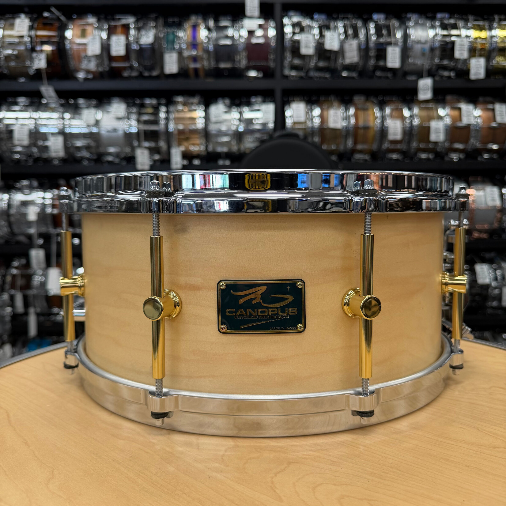 Canopus Pre-Owned Canopus Maple Snare Drum 6.5x14 M-1465 (Natural)