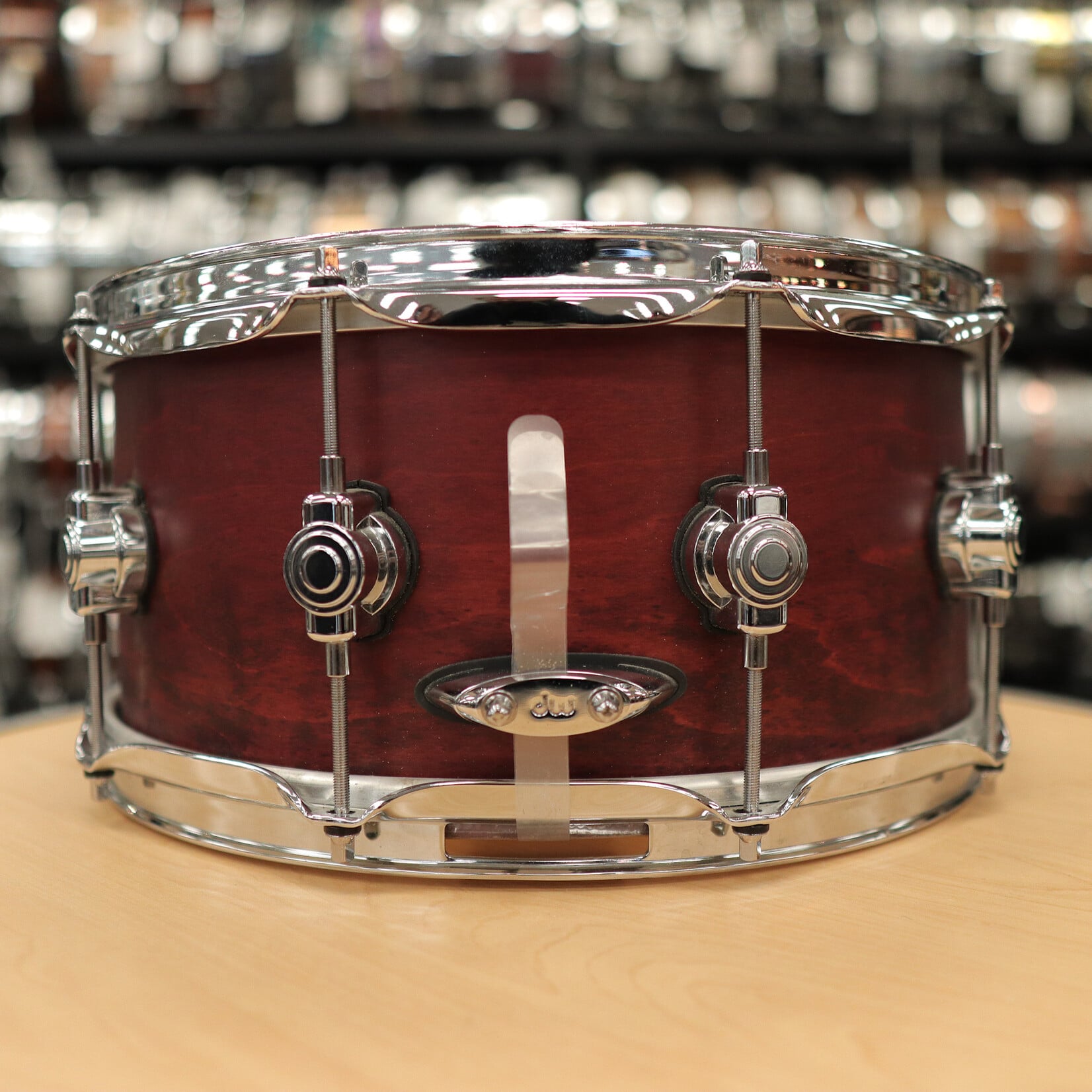 DW Pre-Owned DW Performance Series 6.5x14" Maple Snare Drum (Tobacco Stain)
