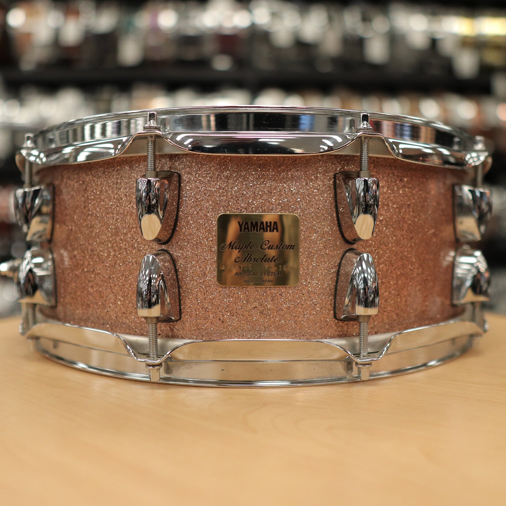 YAMAHA Pre-Owned MIJ Yamaha Maple Custom Absolute 5.5x14" Snare Drum (Pink Champagne)