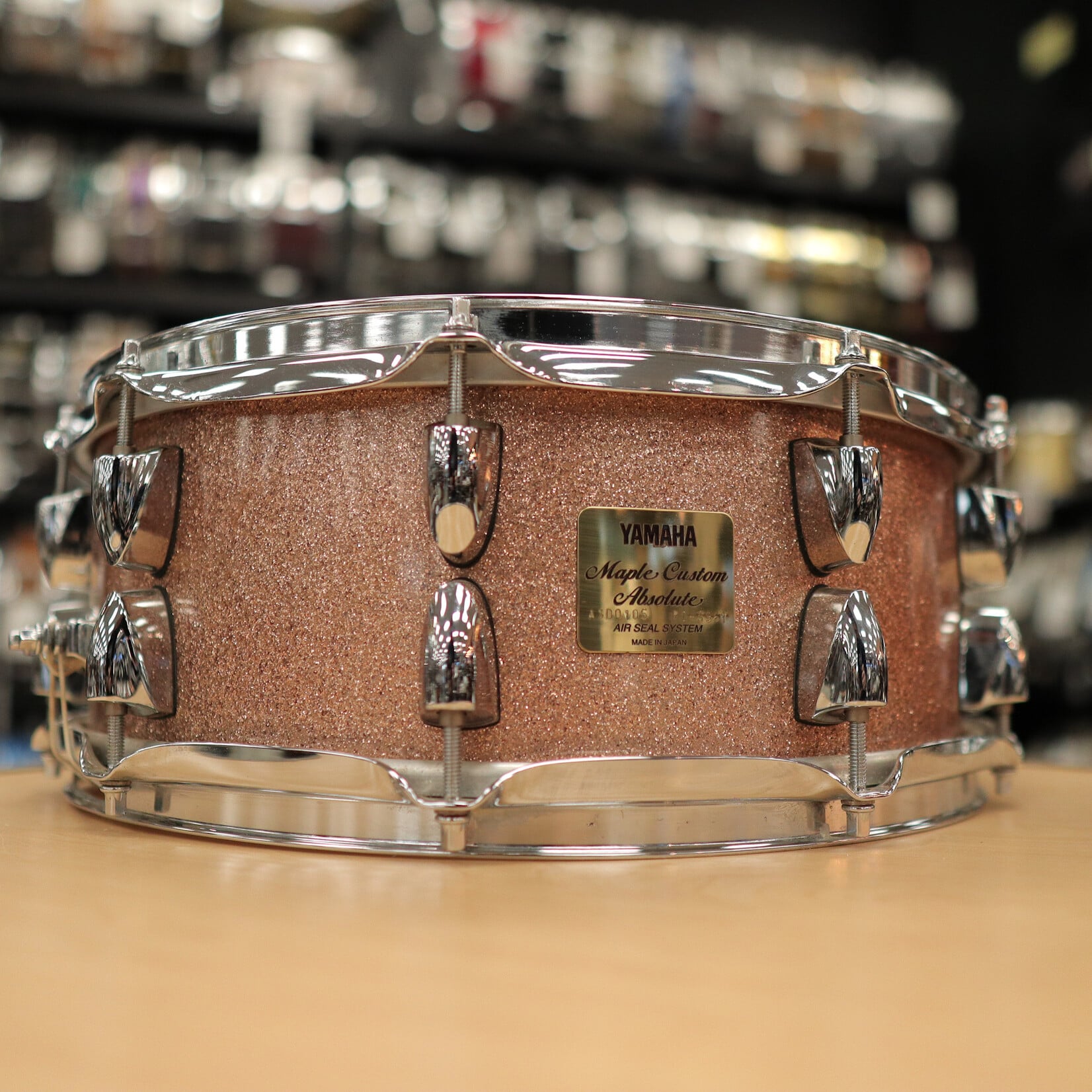 YAMAHA Pre-Owned MIJ Yamaha Maple Custom Absolute 5.5x14" Snare Drum (Pink Champagne)