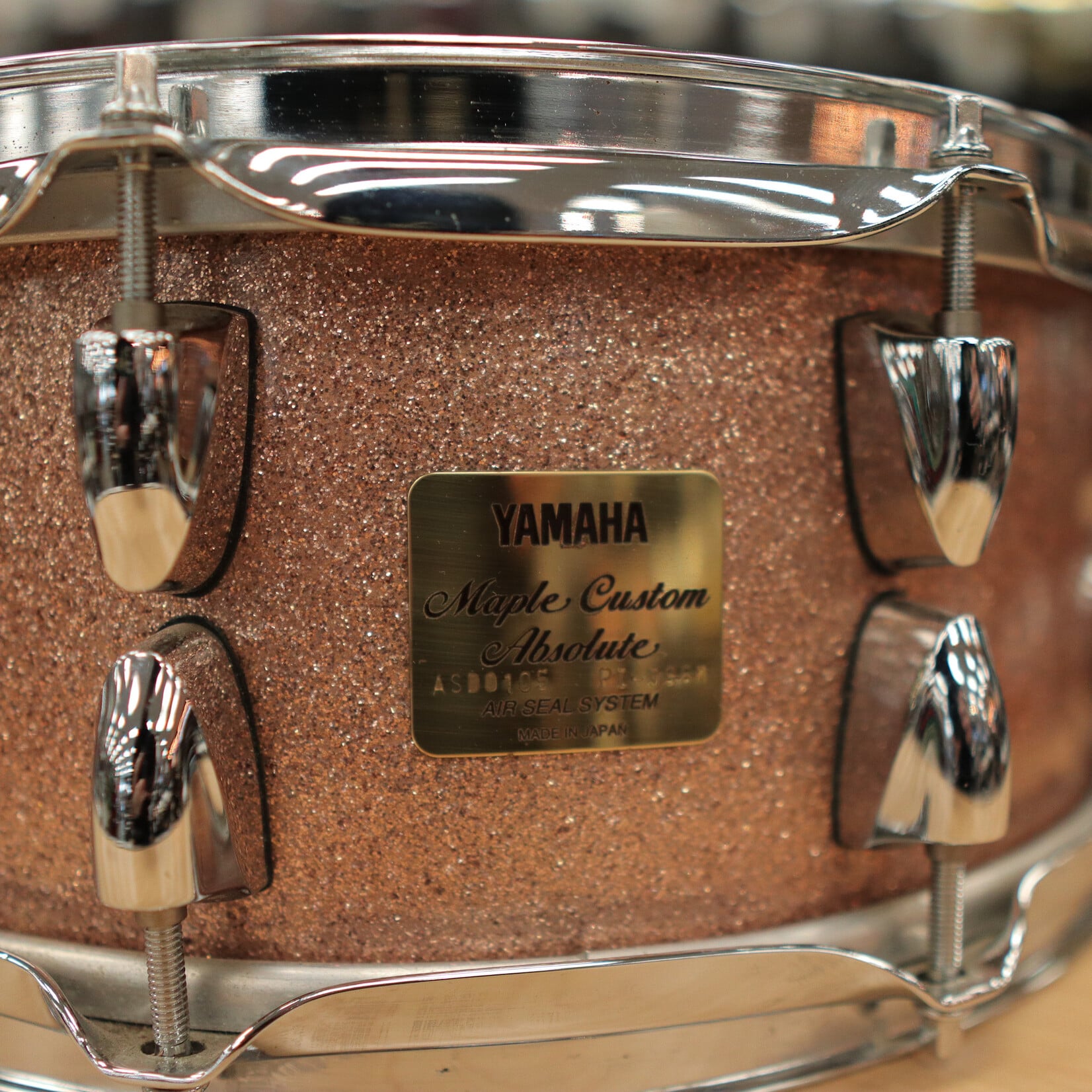 YAMAHA Pre-Owned MIJ Yamaha Maple Custom Absolute 5.5x14" Snare Drum (Pink Champagne)