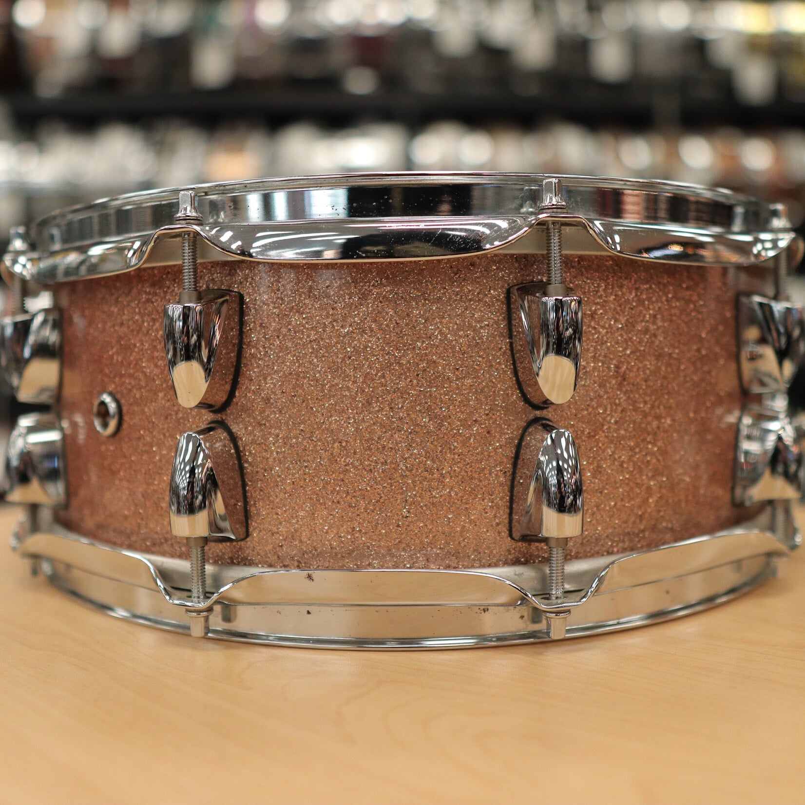 YAMAHA Pre-Owned MIJ Yamaha Maple Custom Absolute 5.5x14" Snare Drum (Pink Champagne)