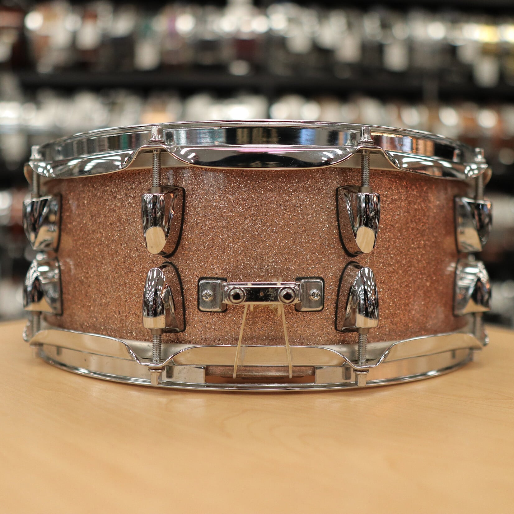 YAMAHA Pre-Owned MIJ Yamaha Maple Custom Absolute 5.5x14" Snare Drum (Pink Champagne)