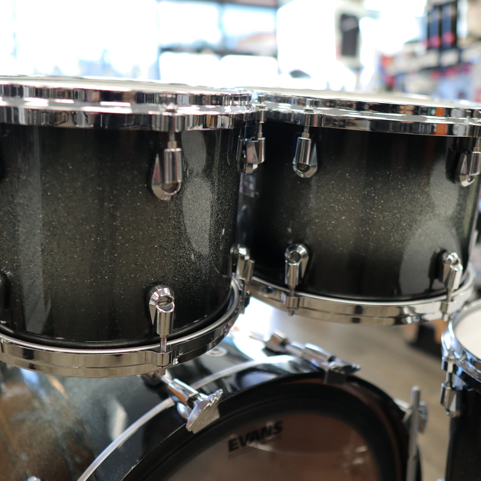 YAMAHA Pre-Owned Yamaha Maple Custom Absolute 5-PC Shell Pack 10/12/14/16/22 (Black Sparkle Sunburst)