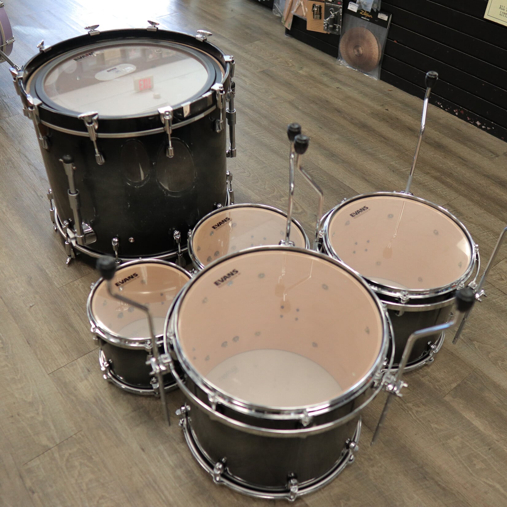 YAMAHA Pre-Owned Yamaha Maple Custom Absolute 5-PC Shell Pack 10/12/14/16/22 (Black Sparkle Sunburst)