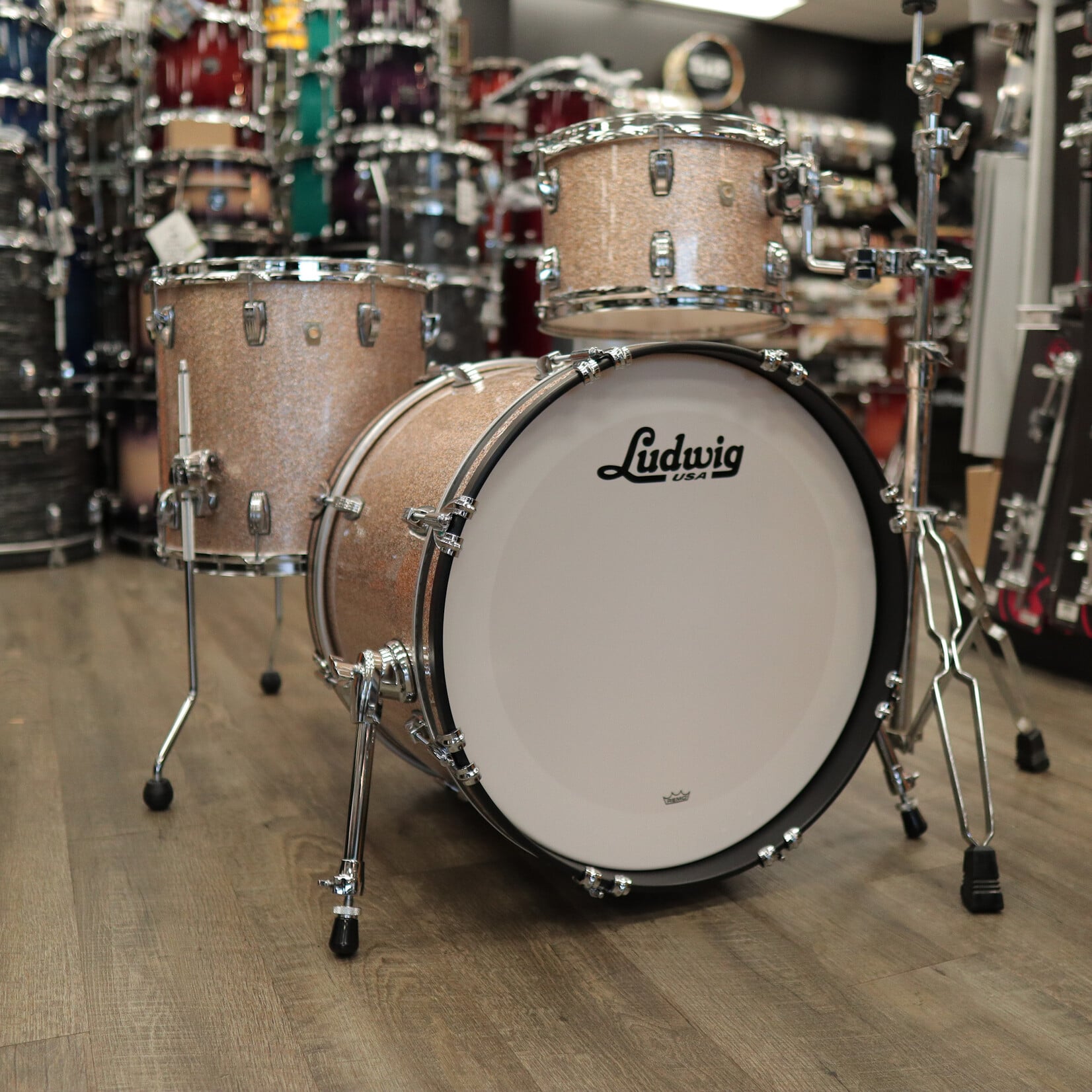 Ludwig Ludwig Classic Maple Downbeat 3-PC Shell Pack 12/14/20 (Champagne Sparkle)