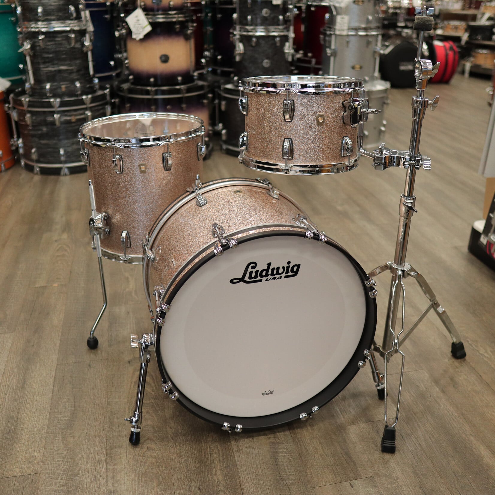 Ludwig Ludwig Classic Maple Downbeat 3-PC Shell Pack 12/14/20 (Champagne Sparkle)