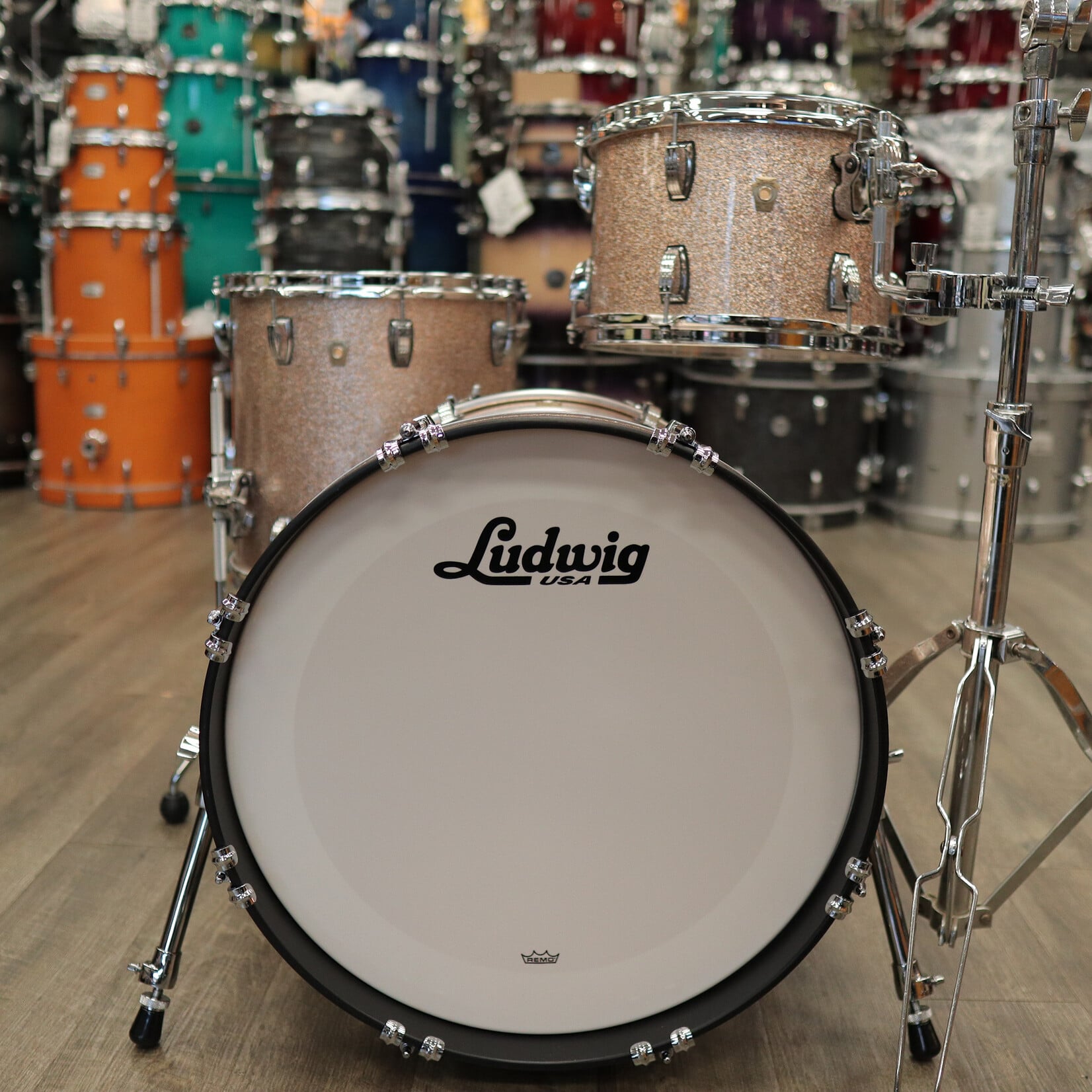Ludwig Ludwig Classic Maple Downbeat 3-PC Shell Pack 12/14/20 (Champagne Sparkle)