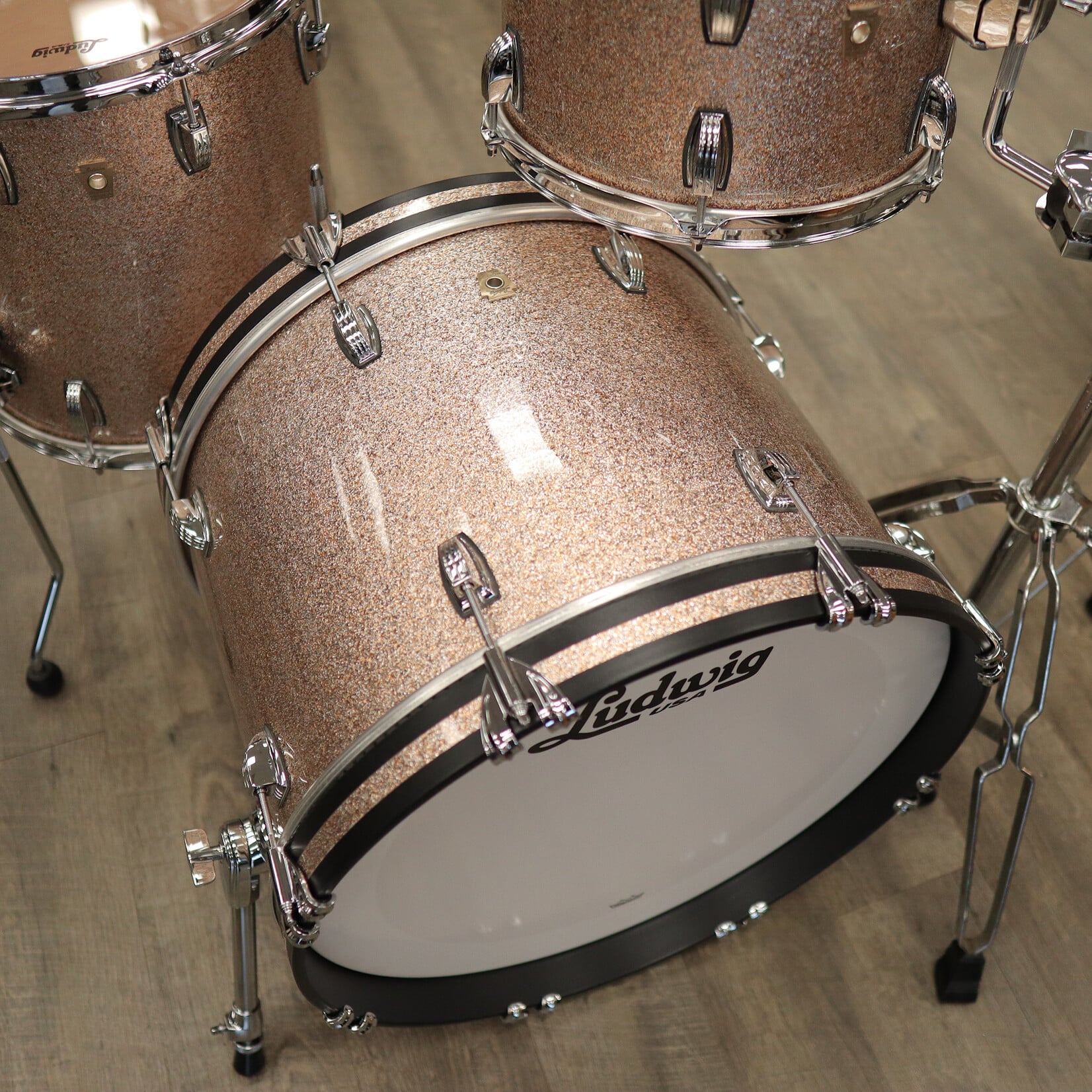 Ludwig Ludwig Classic Maple Downbeat 3-PC Shell Pack 12/14/20 (Champagne Sparkle)