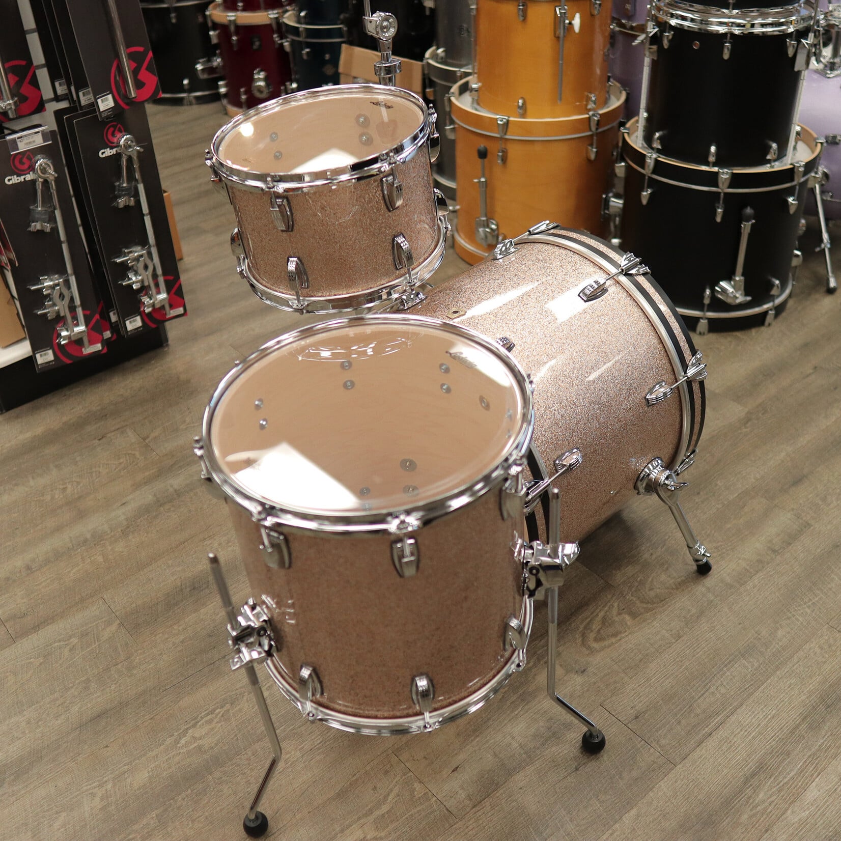 Ludwig Ludwig Classic Maple Downbeat 3-PC Shell Pack 12/14/20 (Champagne Sparkle)