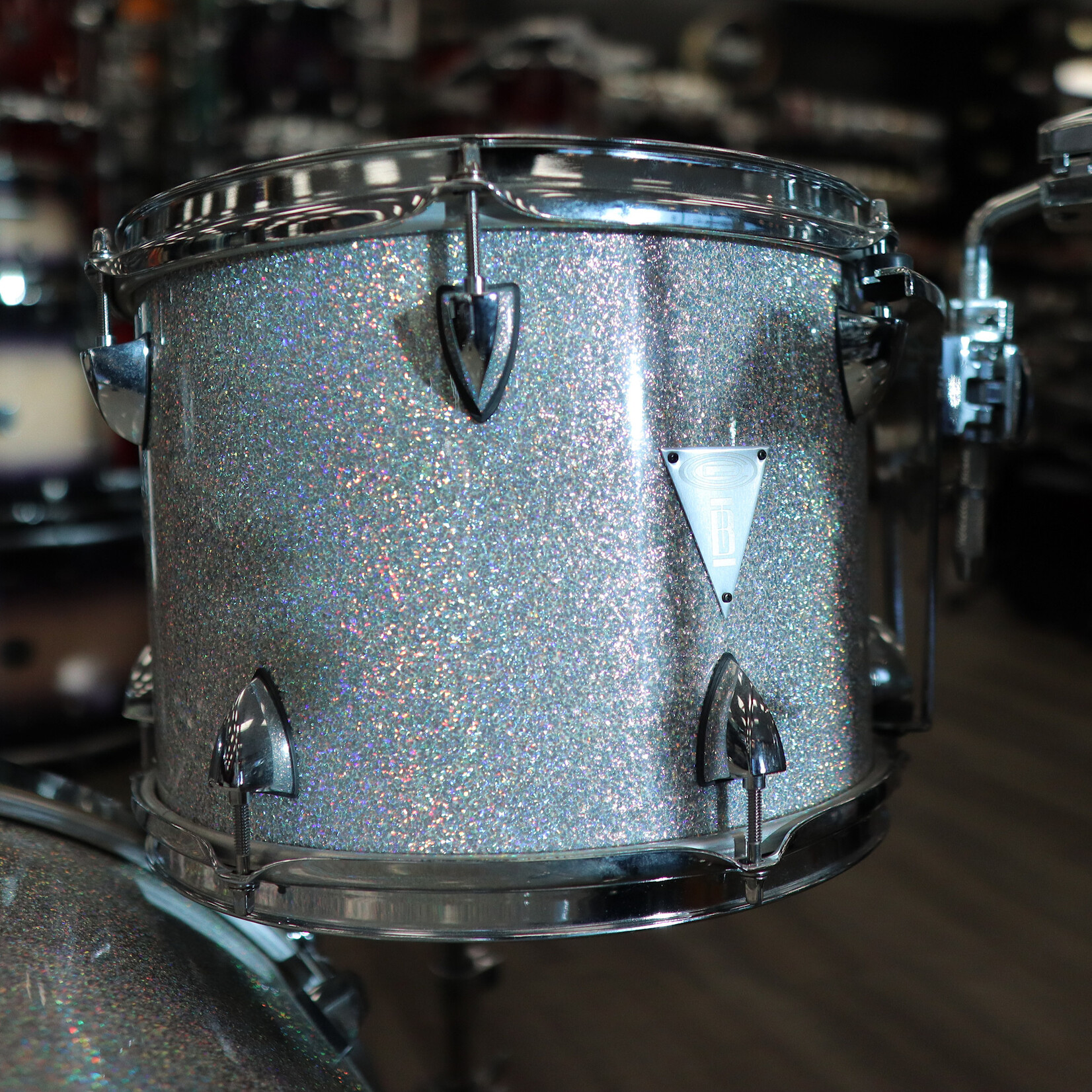 OCDP Pre-Owned OCDP Travis Barker 4-Piece Cherry Shell Pack 12/16/22/14Sn (Multi-Hollow flake Sparkle)