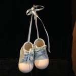 Porcelain Baby Shoes - Blue