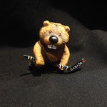 Beaver w/Hockey Stick Ornament