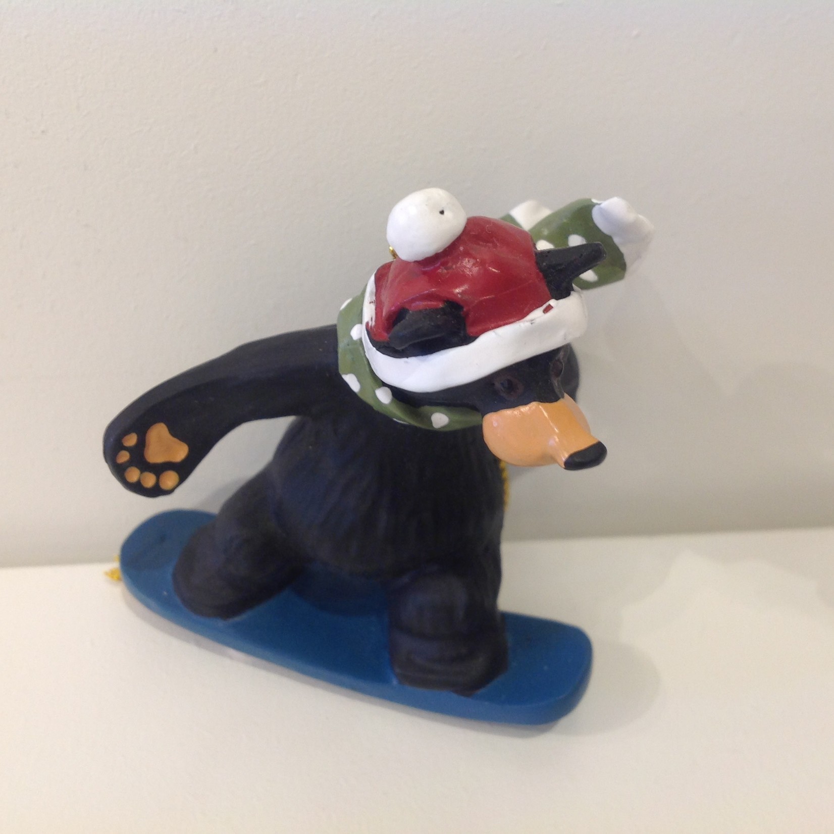 * Bear Snowboarder Ornament