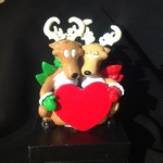 Reindeer Couple Table Topper