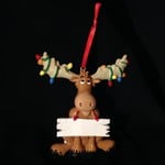 Christmas Moose w/Sign Orn