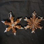 5" Wood Look Snowflake Orn 2A