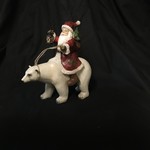 8.5" Santa Riding Polar Bear (box)