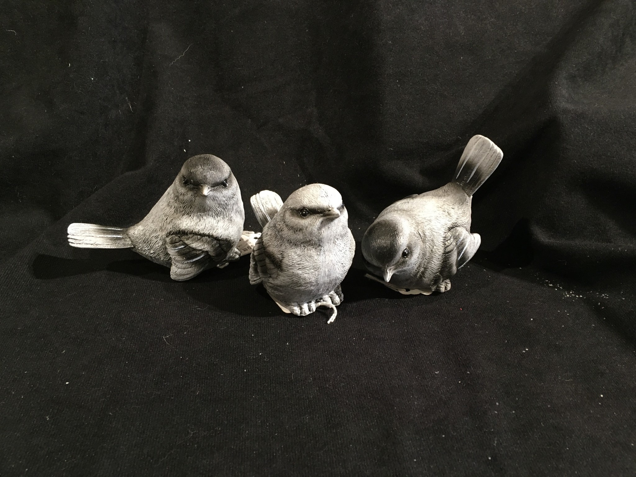 Distressed Bird Figurines Set of 3