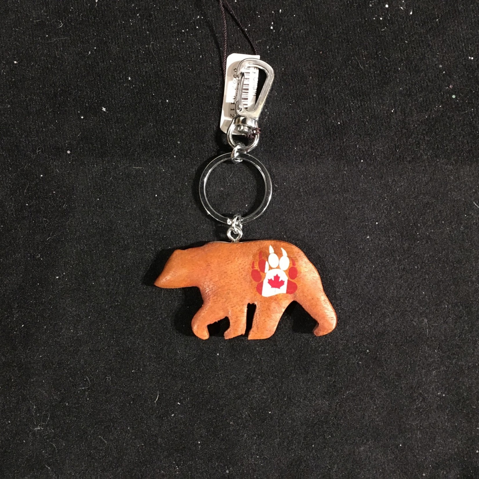 Bear w/Canada Paw Print Key Chain