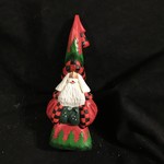 9" Carved Santa w/Tree Trim