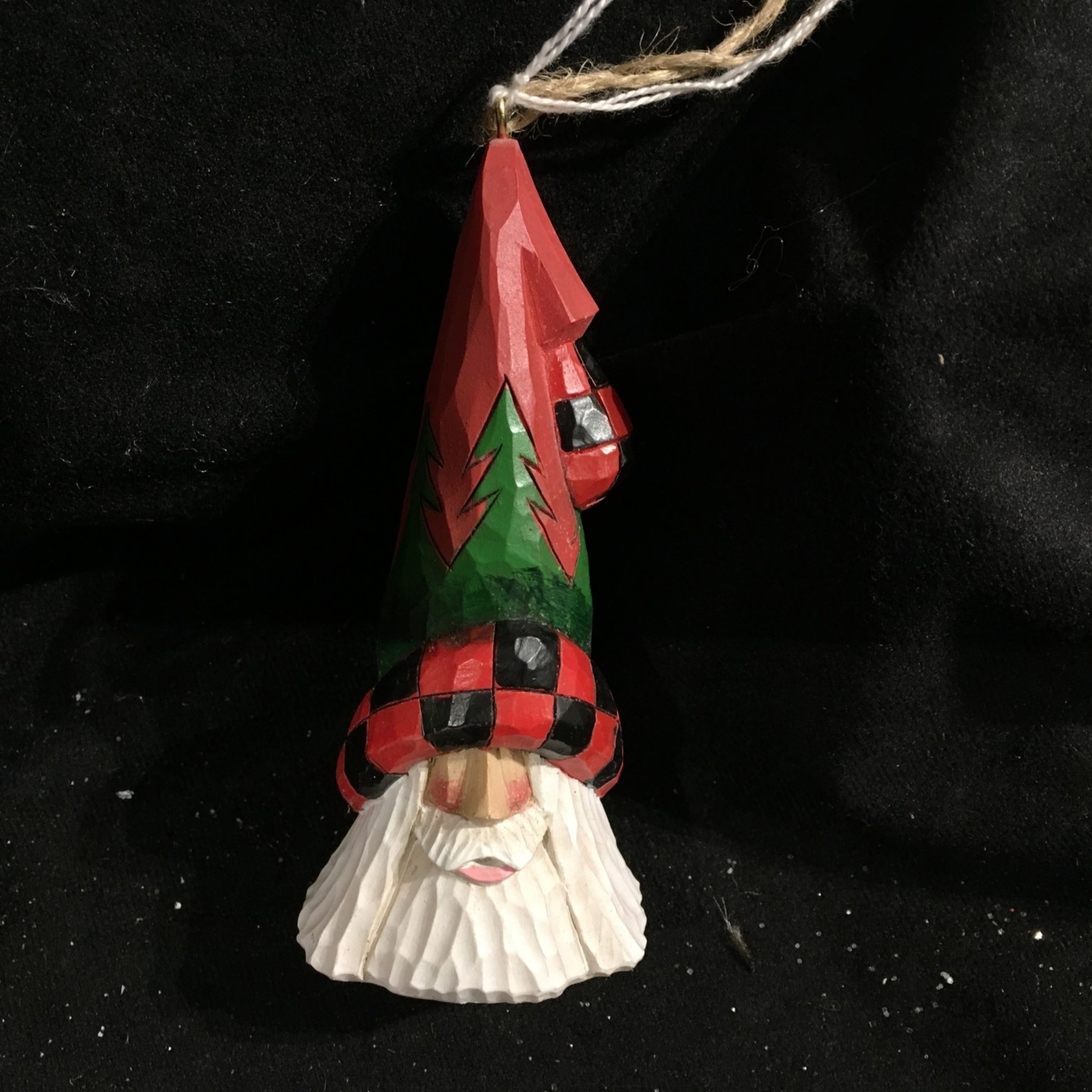 5" Carved Santa Orn w/Tree Trim