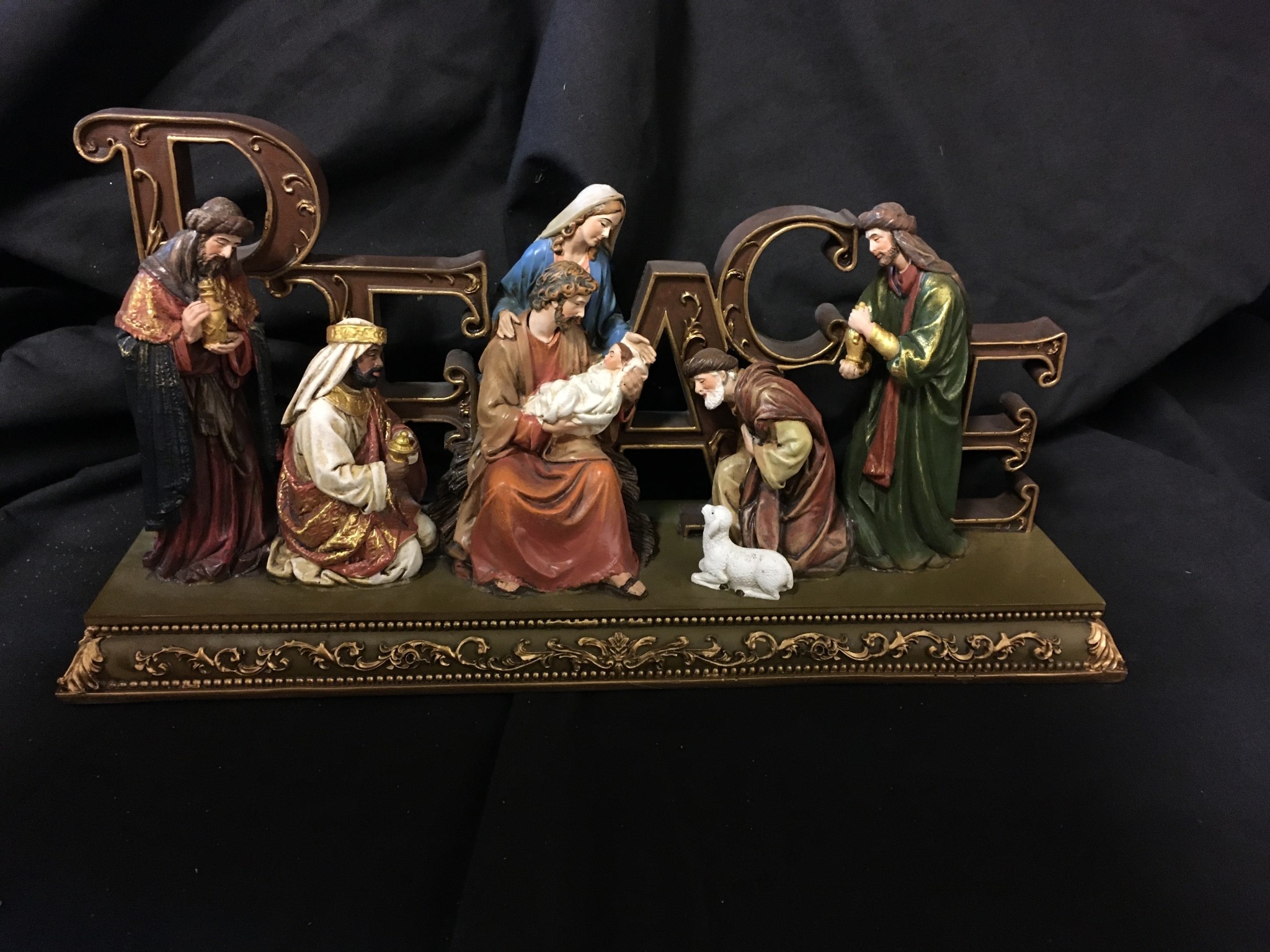 6x12" Peace Nativity Christmas Tyme