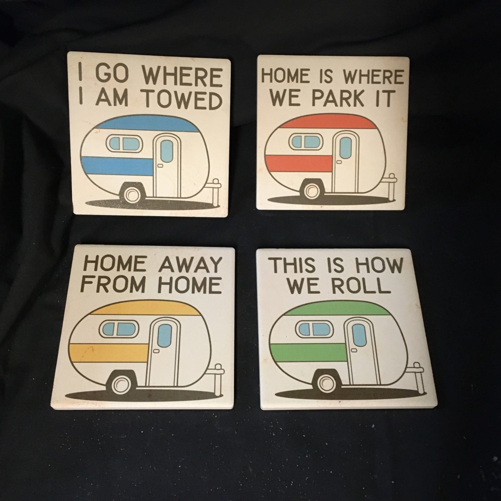 Camper Stoneware Coasters (4 Pk))