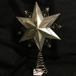 8” Gold Capz & Scroll Star Tree Topper