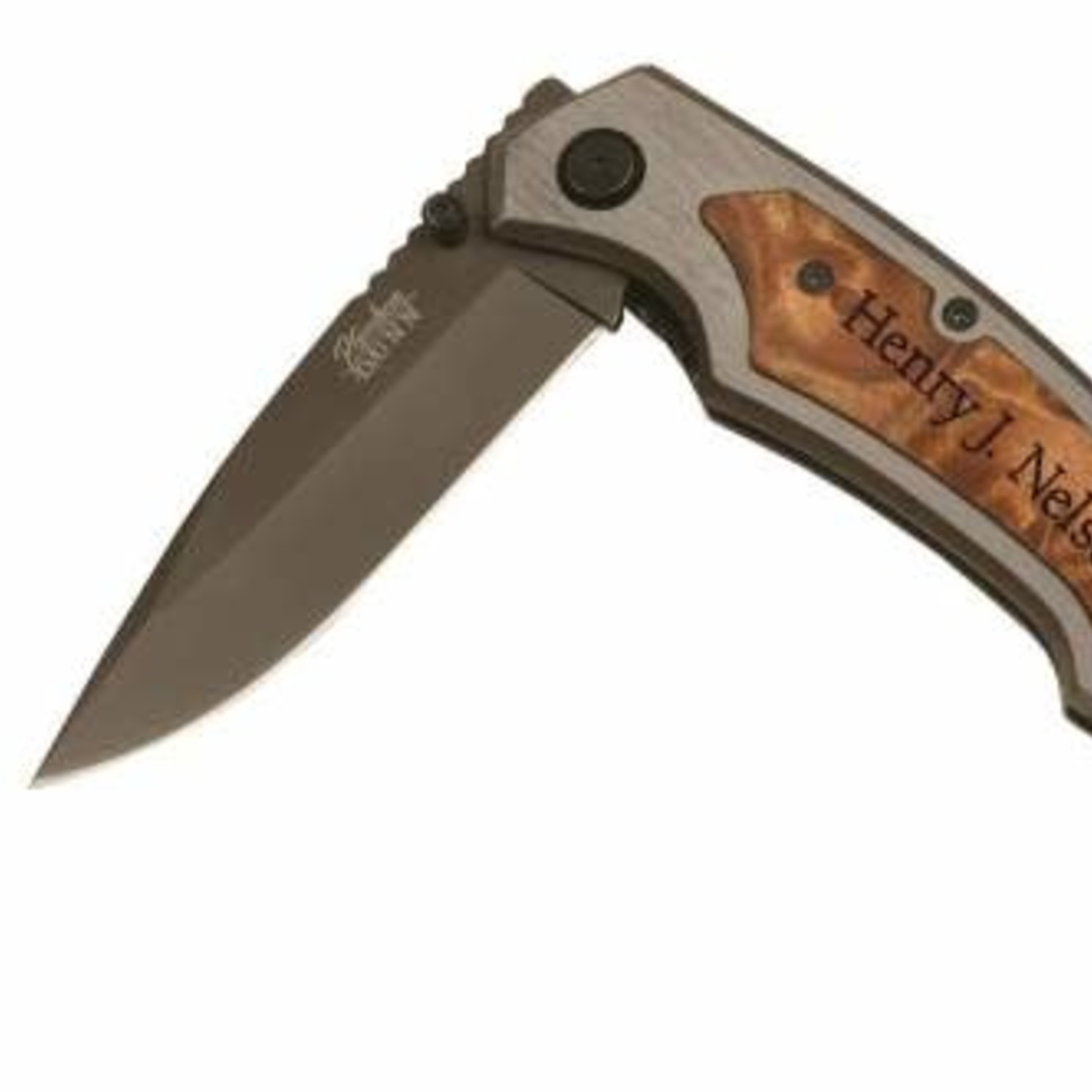 Burl Handle Pocket Knife