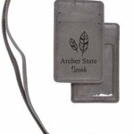 Leather ID Holder w/Lanyard