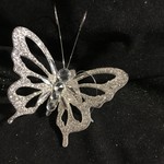 Clip-on Silver Butterfly