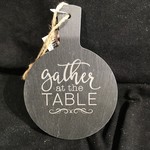 Round Slate Hanging Decor (6.75x4.75”)