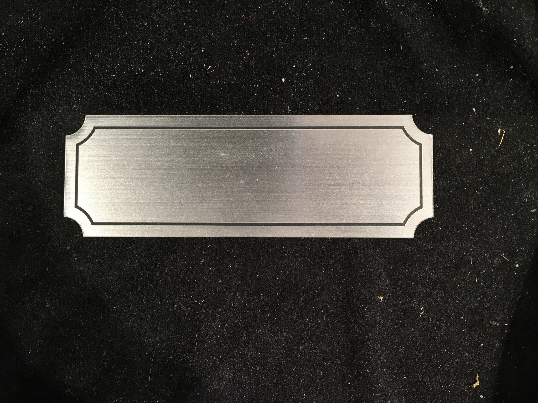 Silver Name Plate 4.5 x 1.5" - Christmas Tyme