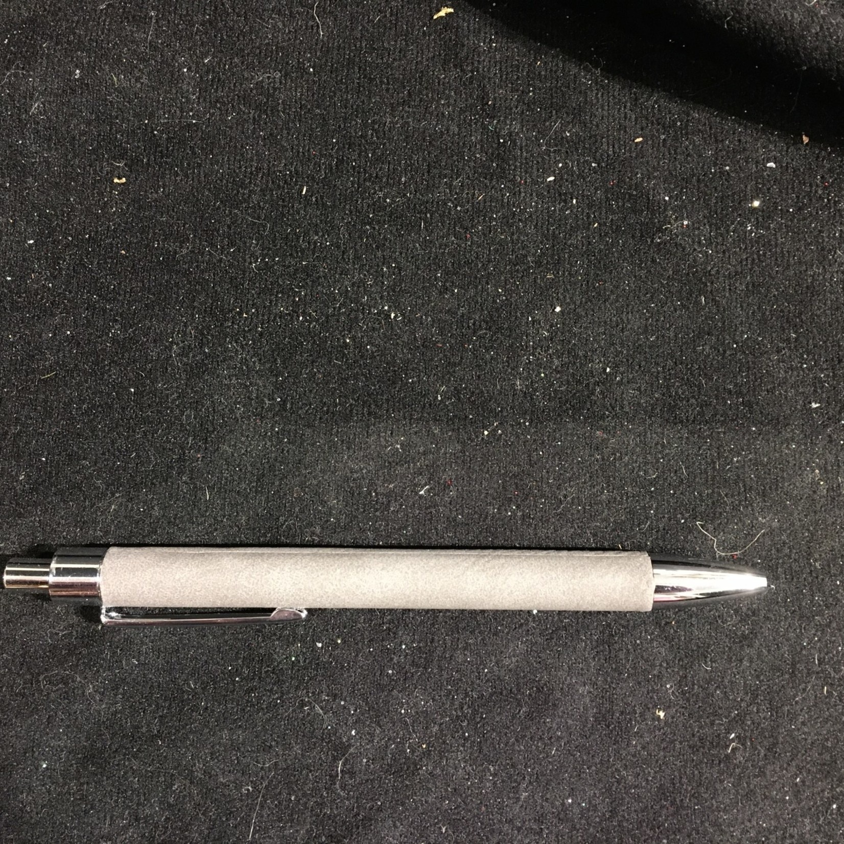 Grey Faux Leather Pen